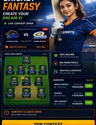 Wincasa (win casa) fantasy cricket & matchday visual 3